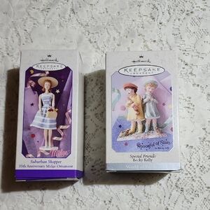 2 Hallmark Keepsake Ornaments, 35th Anniversay Midge, Special Friends By BKelly